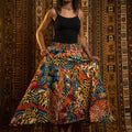 Multicolored Tiered Maxi Skirt