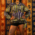 Long Sleeve Printed V-Neck